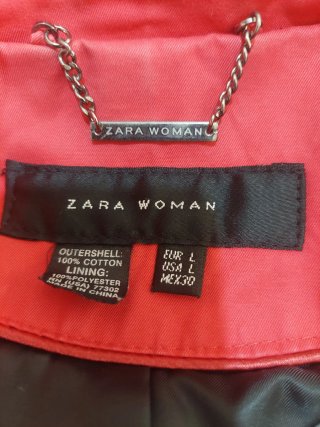 Gabardina Zara Woman rosa fucsia Talla L