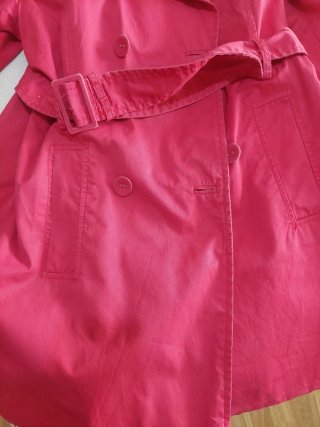 Gabardina Zara Woman rosa fucsia Talla L