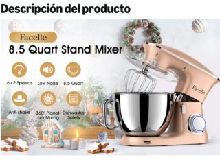Amasadora Facelle Rosa 8,5L