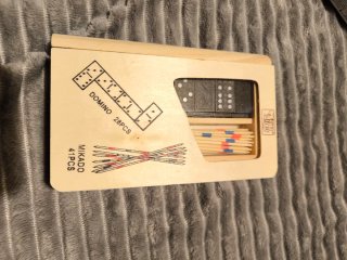 Juego Domino y Mikado de Madera