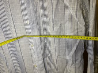 Camicia uomo collo coreano righe lino cotone