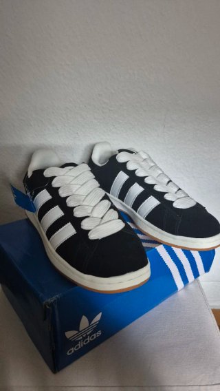 Zapatillas Adidas Campus Negras y Blancas