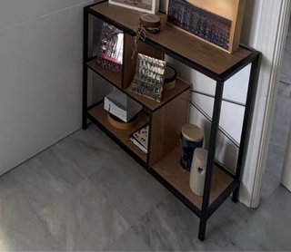 Mueble de entrada madera y metal