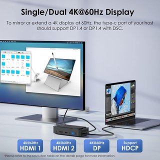 Docking Station USB C 13 en 1  NUEVA