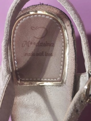 Sandalias cuña mujer T38 beige multicolor