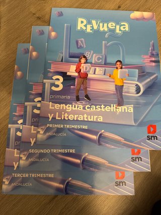 Libros de los 3 trimestres Lengua 3 Revuela.