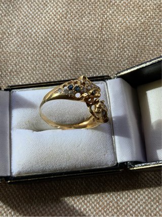 Anillo Oro 18K Doble Pantera - Diseño Vintage