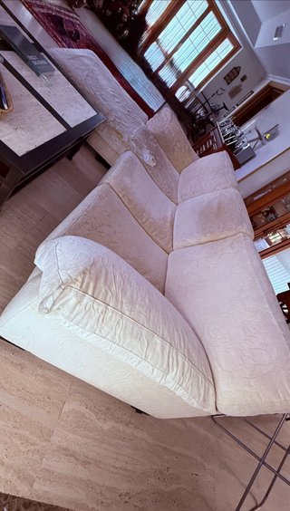 Sofá Chaise Longue Beige Tela