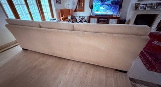 Sofá Chaise Longue Beige Tela
