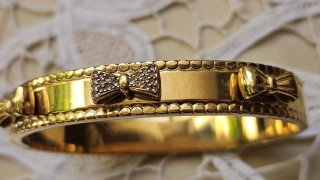 Pulsera de lujo acero chapada oro