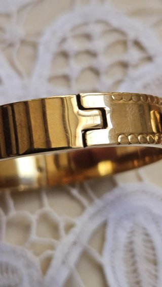 Pulsera de lujo acero chapada oro