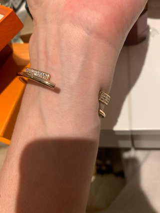 Pulsera Hermès Oro con Cristales