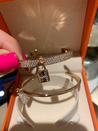 Pulsera Hermès Oro con Cristales