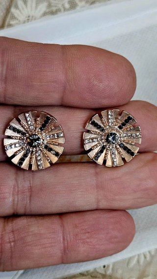 Pendientes Cristal swarovski chapado oro 18k
