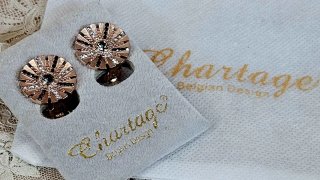 Pendientes Cristal swarovski chapado oro 18k