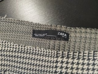 Vestido Zara cuadros detalle charol