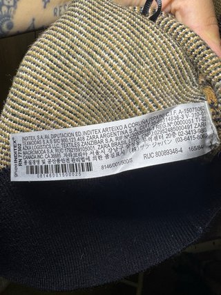 Maglioncino Zara a quadri beige verde nero