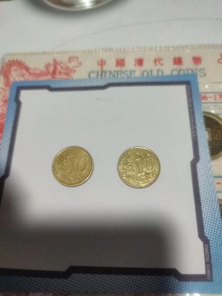 Monedas 10 céntimos Austria y Grecia