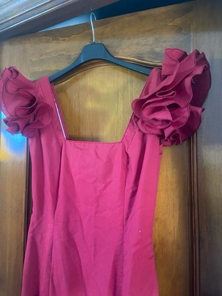 Traje de flamenca rojo y amarillo