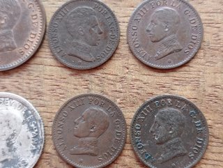 Monedas Alfonso XII y XIII