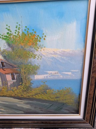 Quadro grande paesaggio casa lago euro 25