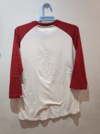 Camiseta Element Raglán Blanca y Roja