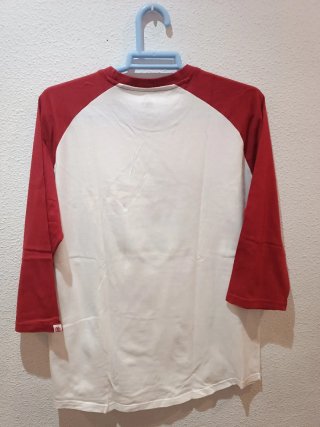 Camiseta Element Raglán Blanca y Roja