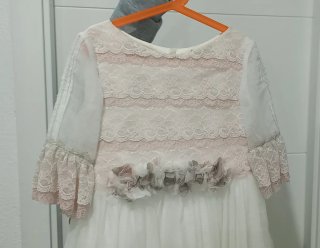 Vestido de Comunión Blanco con Encaje