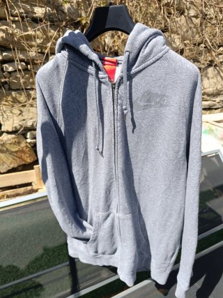 Felpa Nike con zip grigia taglia M