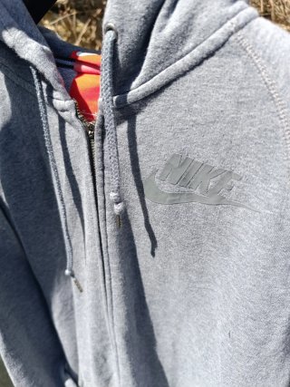 Felpa Nike con zip grigia taglia M