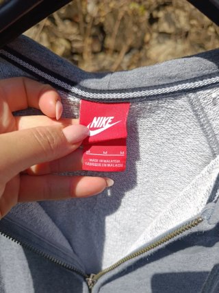Felpa Nike con zip grigia taglia M