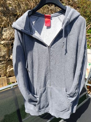 Felpa Nike con zip grigia taglia M
