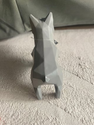 Figura Bulldog Francés Origami Gris