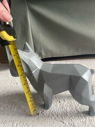 Figura Bulldog Francés Origami Gris