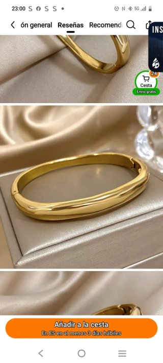Pulsera  chapado en oro