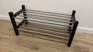 Zapatero Ikea Tjusig Negro y Plata