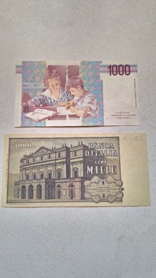 Lotto Banconote Italiane Lira (500, 1000, 2000)