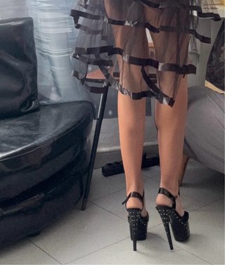 Zapatos de tacón con plataforma 12cm