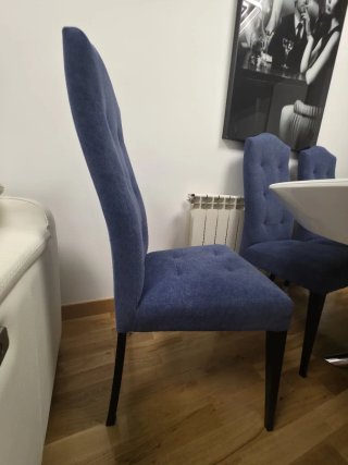 Mesa Comedor Ovalada Blanca + 6 Sillas