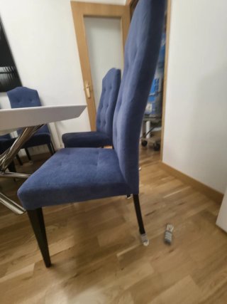 Mesa Comedor Ovalada Blanca + 6 Sillas