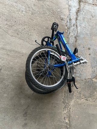 Bicicleta Plegable Azul