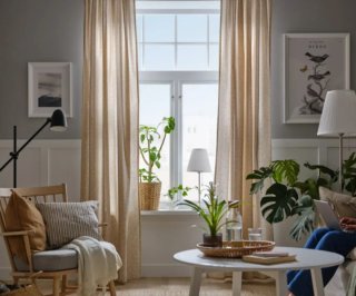 Tende Ikea Trystavmal beige 2 teli da 145x300 cm