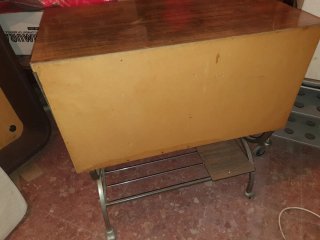 Mueble bar vintage madera y metal