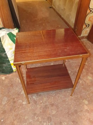 Mueble bar vintage madera y metal