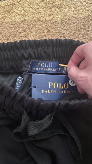 Pantaloncini Ralph Lauren neri con stemma
