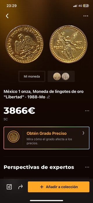 Moneda de Oro México 1 Onza Libertad 1988