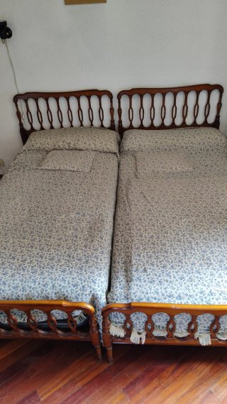 Cama individual madera 90x190 cm clásica