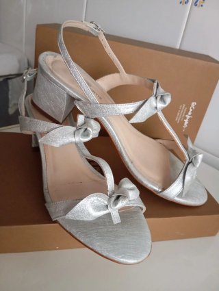 Sandalias Gloria Ortiz Plata Mujer