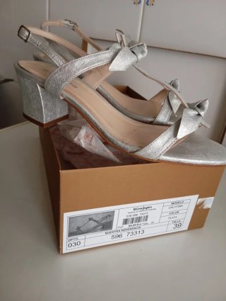 Sandalias Gloria Ortiz Plata Mujer