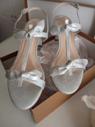 Sandalias Gloria Ortiz Plata Mujer
